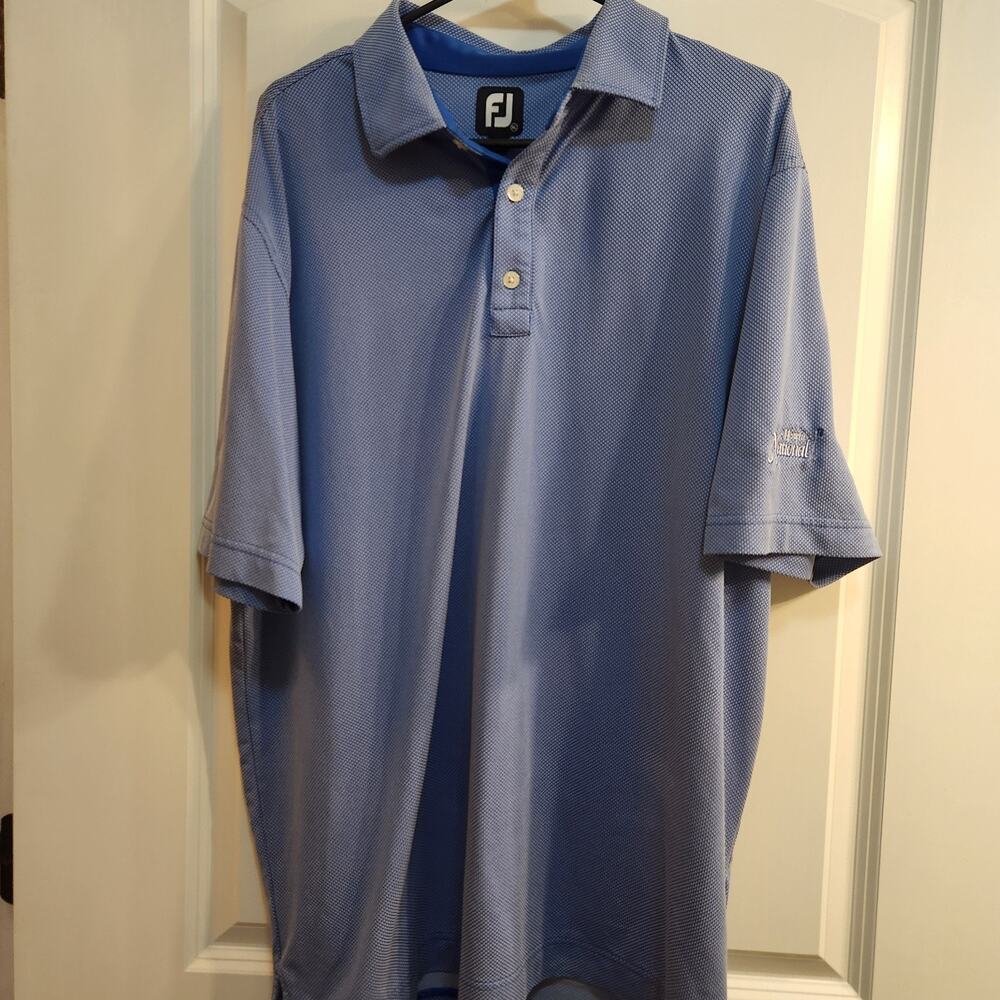 FootJoy‎ FJ Golf Polo Shirt  Blue Memphis National Mens Extra Large